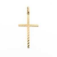 18 carat gold pendant of a cross