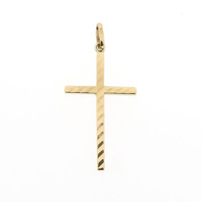 Image 1 of 18 carat gold pendant of a cross