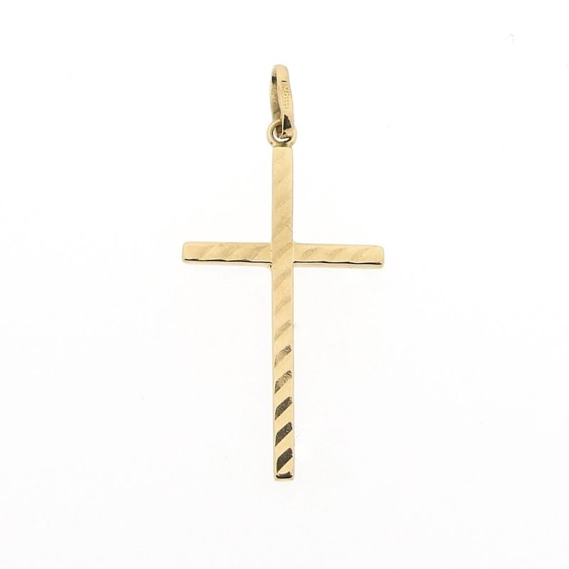 Image 1 of 18 carat gold pendant of a cross