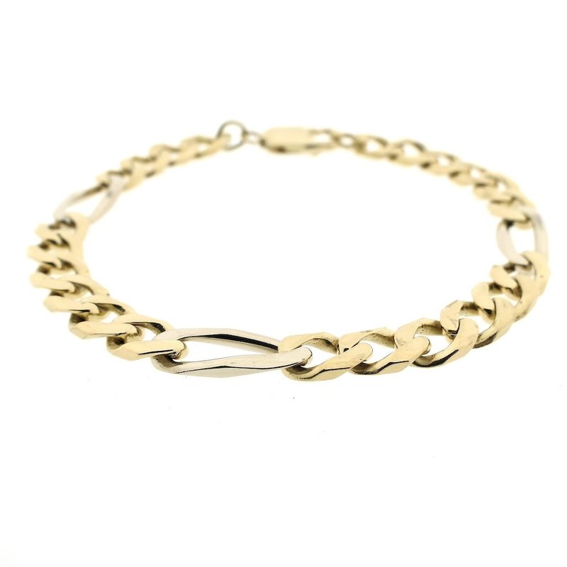 Image 6 of Bicolor gold Figaro bracelet | 21.5 cm
