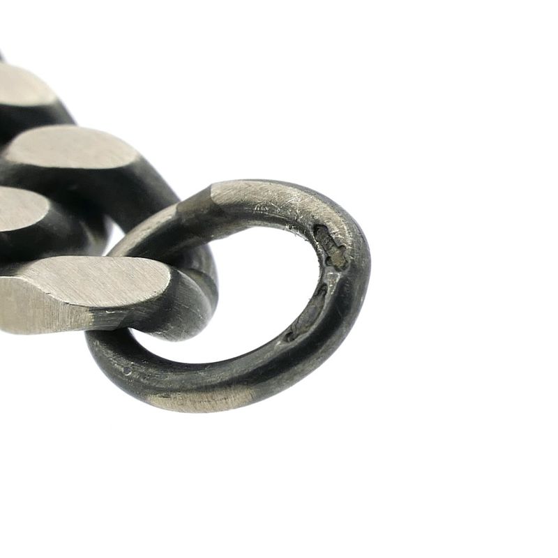 Image 6 of Silver robust gourmet link bracelet with engraving plate