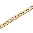 Image 7 of Gold flat gourmet link bracelet with diamonds; 0.25 ct.