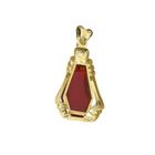 Image 8 of Vintage gold pendant with carnelian