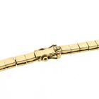 Image 4 of Golden omega link necklace with sapphires and diamonds; 0.34 ct.