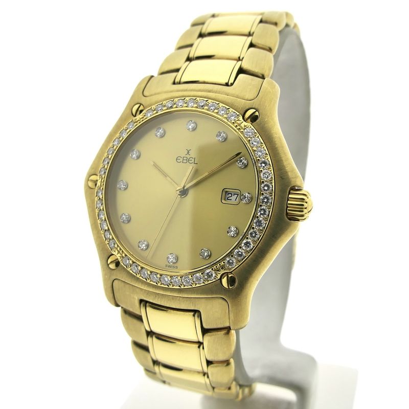 Image 2 of Ebel 1911 'Diamonds' 887911; 18k gold watch with diamonds