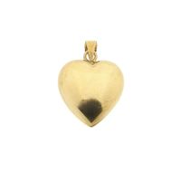 Gold pendant of a heart