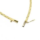 Image 6 of Gold cobra link bracelet with opal and diamond; 0.24 ct. | 17 cm