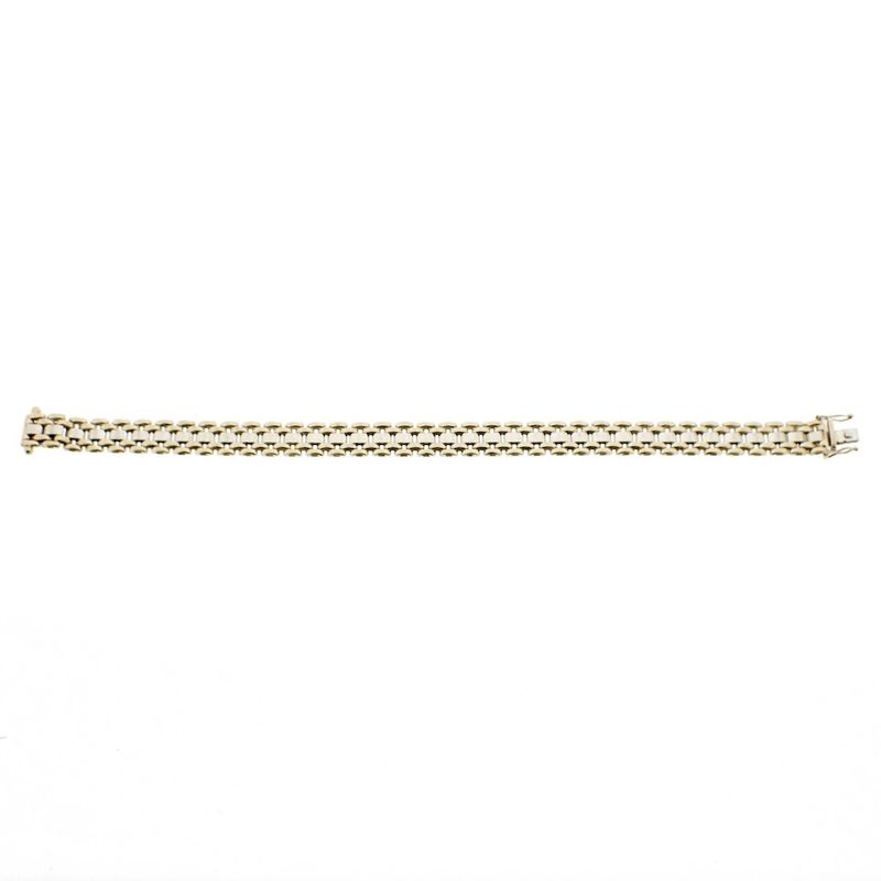 Image 4 of Bicolor gold Bismarck link bracelet