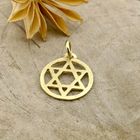 Image 2 of Gold pendant of a Star of David