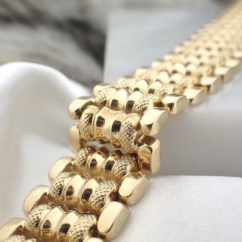 Image 3 of 18K Vintage gold wide bracelet | 19.0 cm