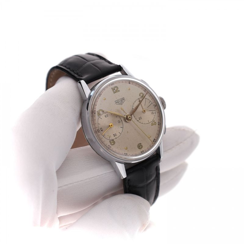 Afbeelding 9 van Heuer 'Pre-Carrera' Ref. 333 Chronograph; Vintage Heren Horloge (TAG Heuer Serviced)