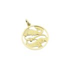 Image 8 of Gold zodiac sign pendant; Pisces