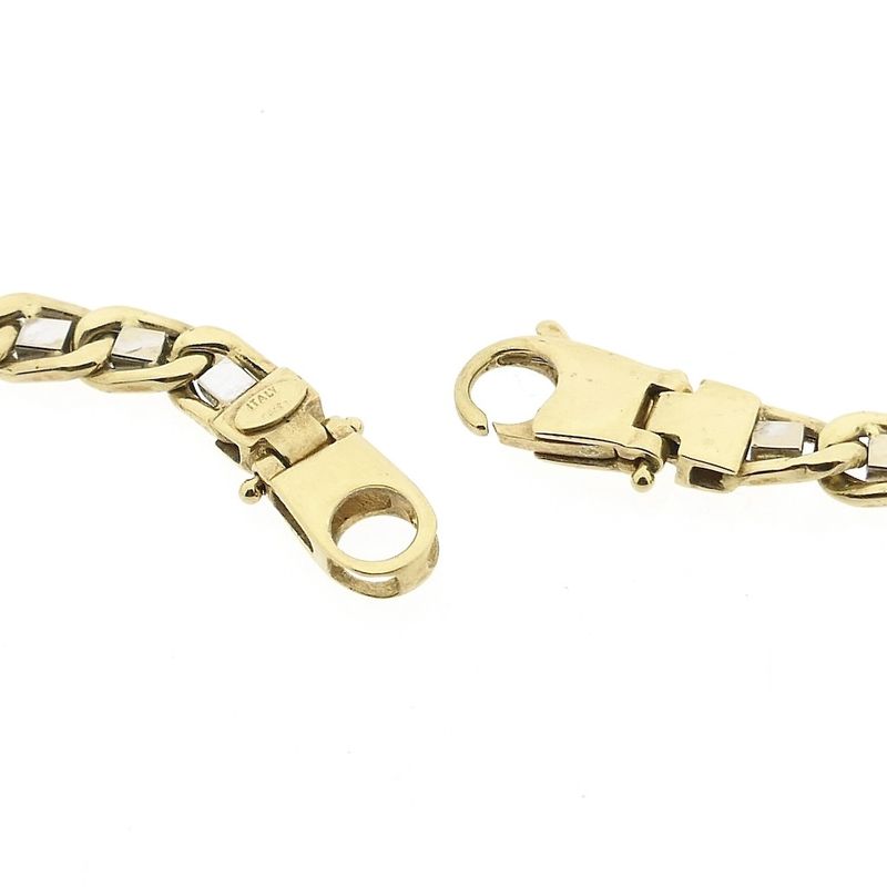 Image 6 of Gold long gourmet link necklace