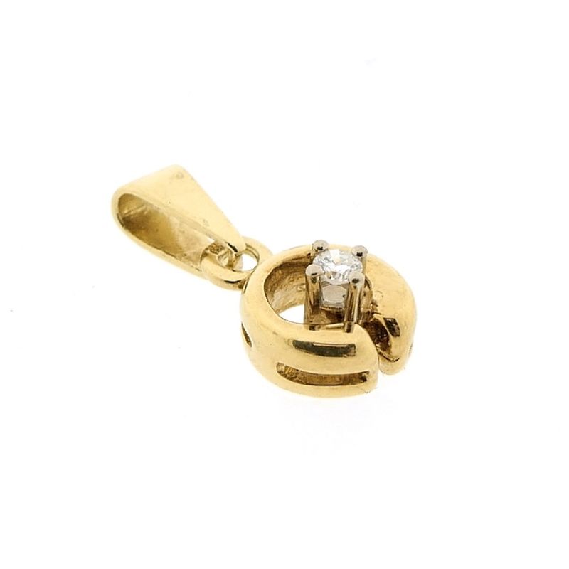 Image 3 of Gold pendant with diamond | 0.03 ct.