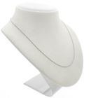 Image 3 of White gold thin anchor link necklace | 46 cm