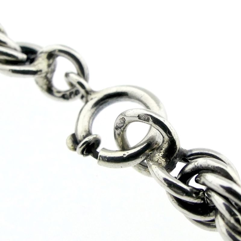 Image 5 of Silver long twisted link necklace | 80 cm