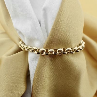 Image 2 of Gold jasseron link bracelet | 20 cm