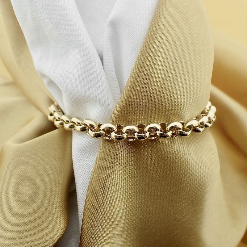 Image 2 of Gold jasseron link bracelet | 20 cm