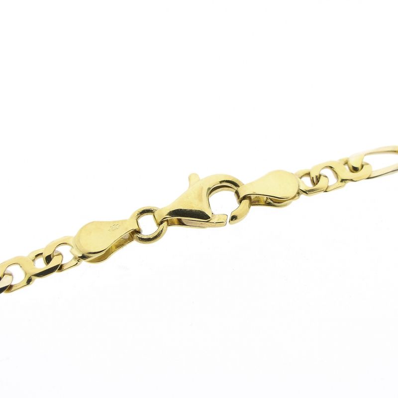 Image 5 of Two-tone gold Figaro link chain