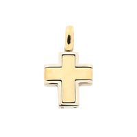 Bicolor Gold Cross Pendant