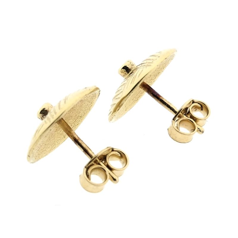 Image 6 of Gold stud earrings with diamond 0.01 ct.