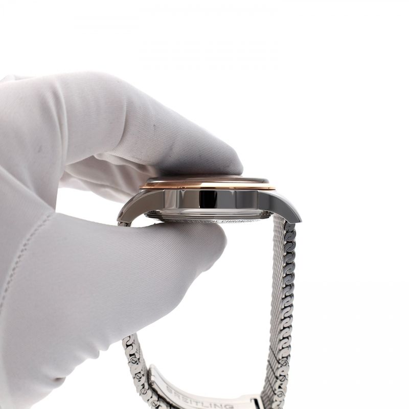 Image 13 of Breitling Transocean B01; Rosé Goud & Staal; Chronograaf heren horloge