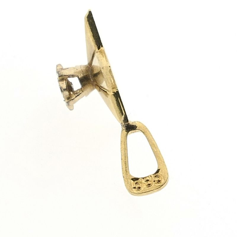 Image 9 of Gold subtle star pendant with diamond | 0.035 ct.