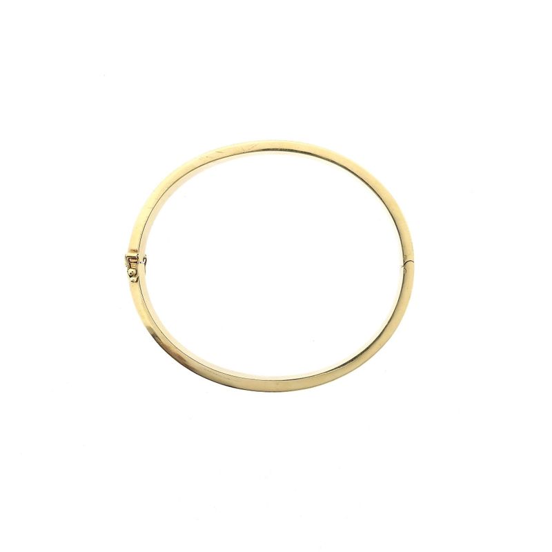 Afbeelding 3 van Gouden slavenarmband met gravures; Maat M/L