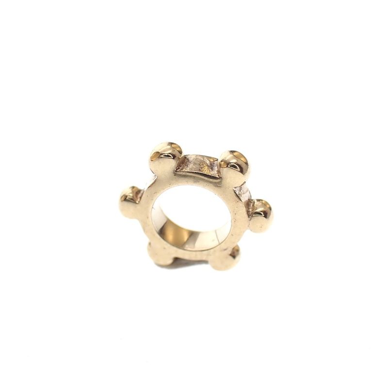 Image 3 of Pandora spacer; Gold; Dots