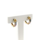 Image 1 of Gold stud earrings with colored sapphire