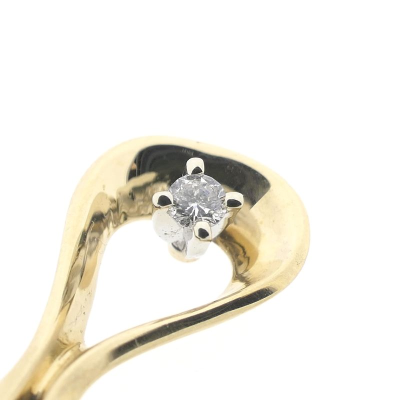 Image 9 of Gold pendant with diamond | 0.12 ct.