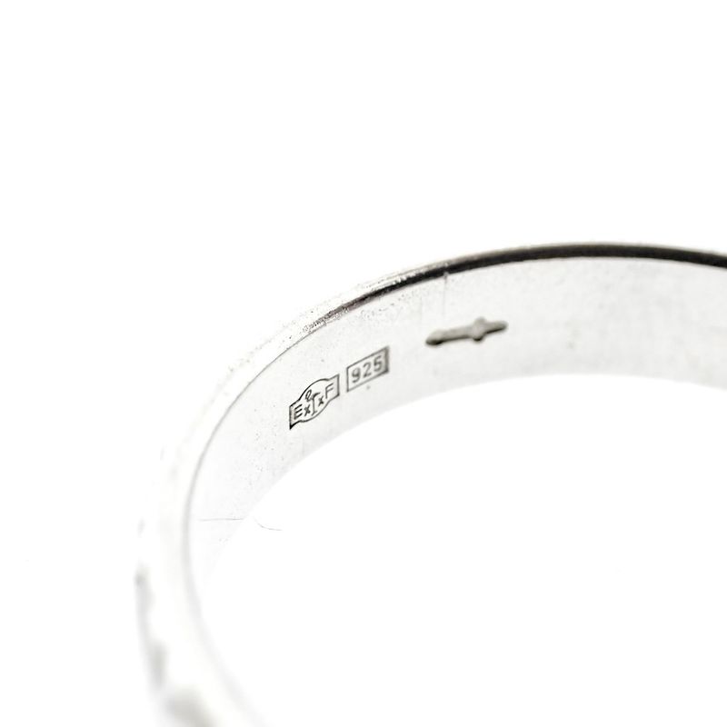 Image 6 of Silver ring with facets