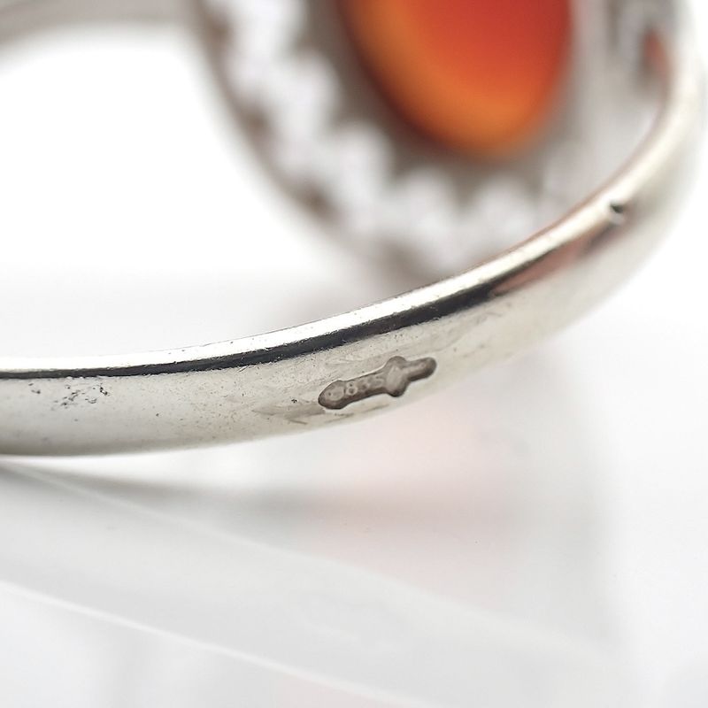 Image 6 of Silver ring with carnelian | Antique