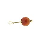 Image 4 of Vintage gold bullet pendant with carnelian