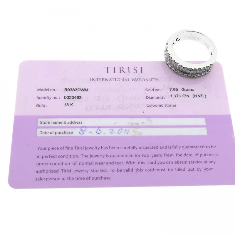 Image 8 of Tirisi white gold ring with diamonds; 1.171 ct.
