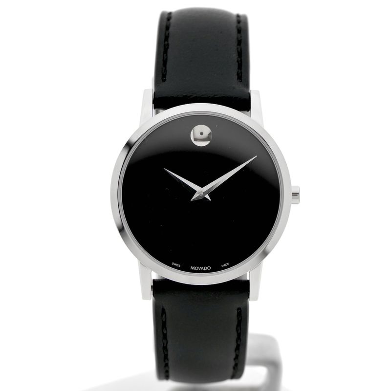 Image 1 of Movado Museum Classic; Steel women's watch with black dial; 0607583