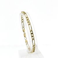 Gold Figaro link men's bracelet