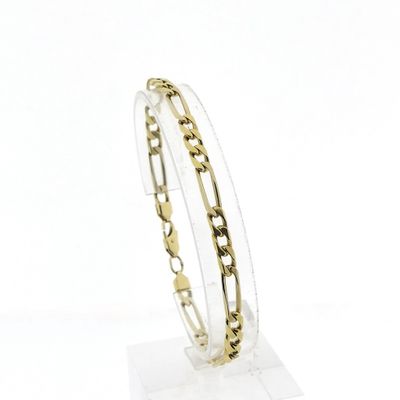 Image 1 of Gold Figaro link men's bracelet