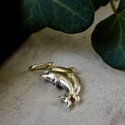 Image 8 of Gold charm of two dolphins