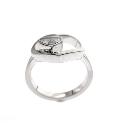 Image 2 of Chopard white gold ring with dancing diamond; 0.03 ct.