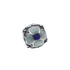 Image 1 of Pandora charm; Silver; Blue Daisy