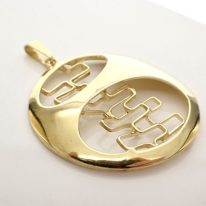 Image 3 of Large gold fantasy pendant