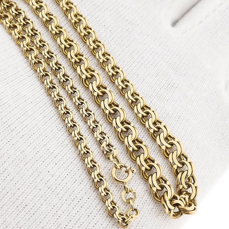 Afbeelding 7 van 8 karaat Platte Prince of Wales schakelketting | 43 cm