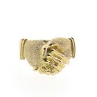 Image 3 of Two-tone gold ring with two holding hands | 19th century
