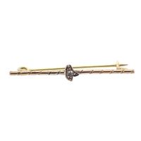 Antique rose gold brooch with diamond