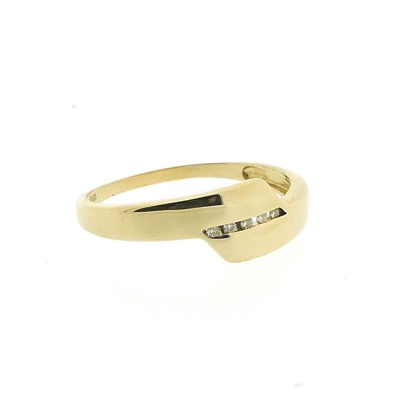 Image 3 of Golden fantasy ring with diamond | 0.05 ct.