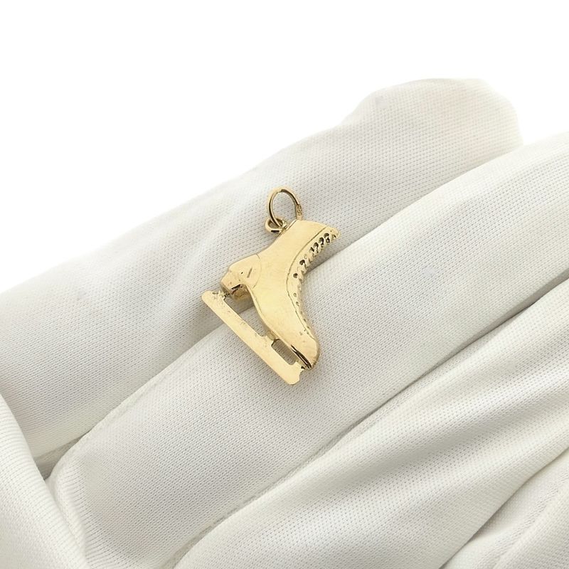 Image 5 of Rose gold figure skate pendant