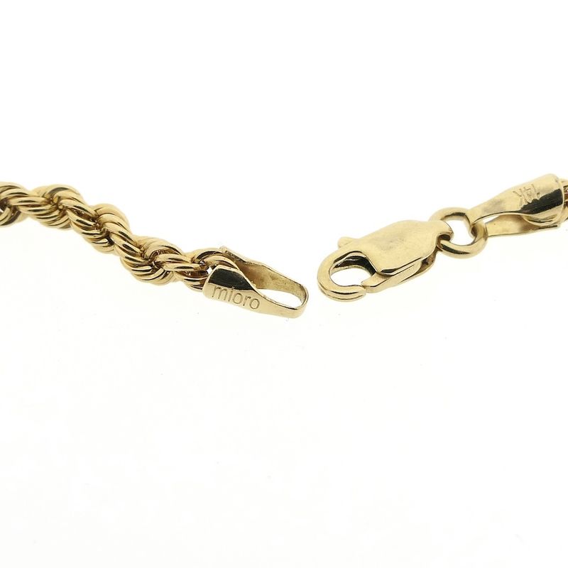 Image 6 of Gold twisted link chain; 50.5 cm | Mioro