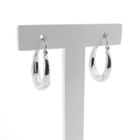 Image 3 of Vintage white gold hoop earrings