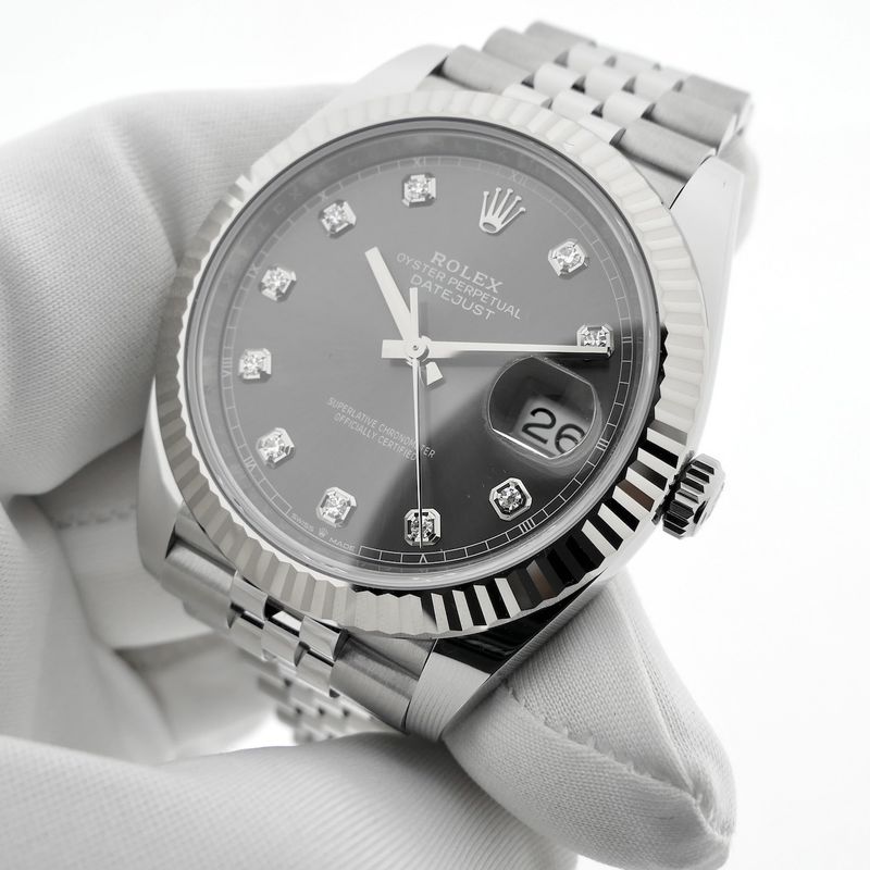 Image 5 of Rolex Datejust 41mm 'Rhodium Diamond Dial' 126334; Automatic men's watch
